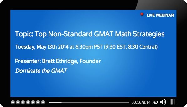Free GMAT webinar may 13 covering top gmat math strategies