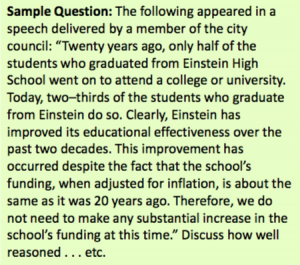 Analysis of an Argument example gmat